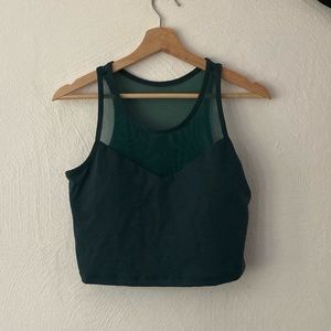 NWOT Forest Green Crop Top